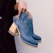 Women’s Shoes Large Size Short Tube Boots Medium Heel Pointed Toe Embroidered Hot Diamond Boots_vogvips.com