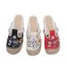 Slippers Flat Linen 2022 New Big Head Ethnic Style Embroidered Cloth Shoes Women's Outdoor Sandals_vogvips.com