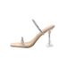 Transparent High Hee For Women Summer 2025 New Fashion Internet Celebrity Thin Heel One-Strap Outdoor Rhinestone_vogvips.com