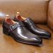 Pointed Single-button Business Casual Men's Leather Shoes Leather Dress Shoes For Men_vogvips.com