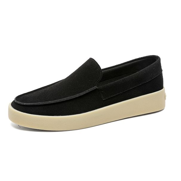 SHLIANG High Quality Men's Loafers Soft Suede Slip-on Shoes Man Flats Lightweight Comfortable Driving Shoes For Man Casual Shoes Y0689_vogvips.com