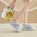 Inner Heightening Shoes Dad Shoes Female Student Sports Leisure Mesh Breathable_vogvips.com