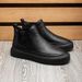European Warm Series Ankle Men's Martin Boots Autumn Winter New Thick Sole High-top Casual Leather Shoes_vogvips.com