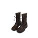 Chunky Heel French British Style Lace-up Martin Boots For Women 2025 Autumn New Model_vogvips.com