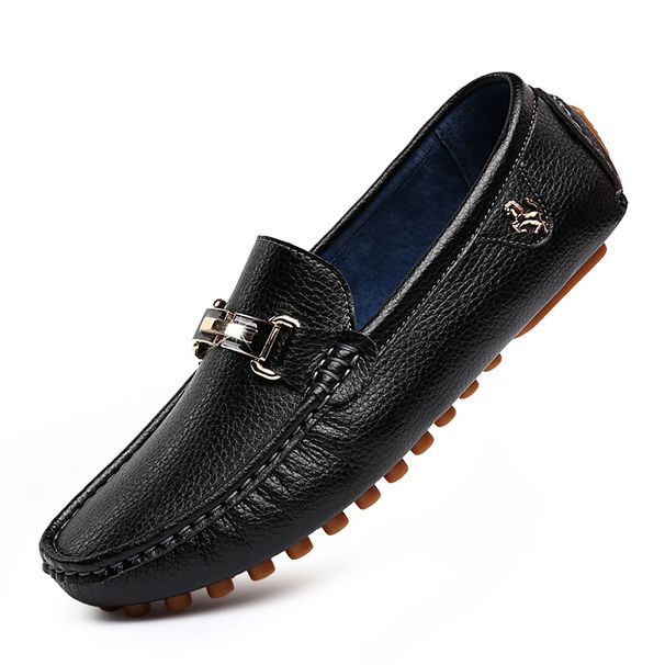 YRZL Size 48 Loafers Men Fashion Driving Black Loafers Male Slip On Shoes Comfy Casual Moccasins Men Loafers_vogvips.com