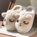 Funny Puppy Cotton Men Women Couples Non-Slip Home Indoor Warm Cute Thickened Plush Slippers For Autumn And Winter_vogvips.com
