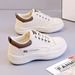 2025 Spring And Autumn New Leather Face White For Women Korean Edition Versatile Women's Comfortable Student Running_vogvips.com
