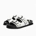 ZA New RA Summer With White Buckle Decoration Thick Slippers For Women Wearing Flat Bottom Riveted Large Women's Shoes_vogvips.com