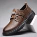 Men's British Style Business Work Trendy Versatile Sole Soft Leather Low-top Casual Shoes No-tie_vogvips.com