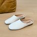 Grape Mom Same Slip-On Soft Genuine Leather Comfortable Mules Half Slippers For Women Spring Summer New Style_vogvips.com