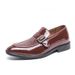 Men's Embossed Glossy Leather Dress Shoes - British Style Pointed Toe Formal Shoes For Wedding & Business (Black, Brown, Blue) - Sizes 38-46_vogvips.com