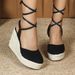 Women's Large Size Roman Style Fashion Sandals Side Hollow One Strap Wedge Suede Fish Mouth Independent Station_vogvips.com