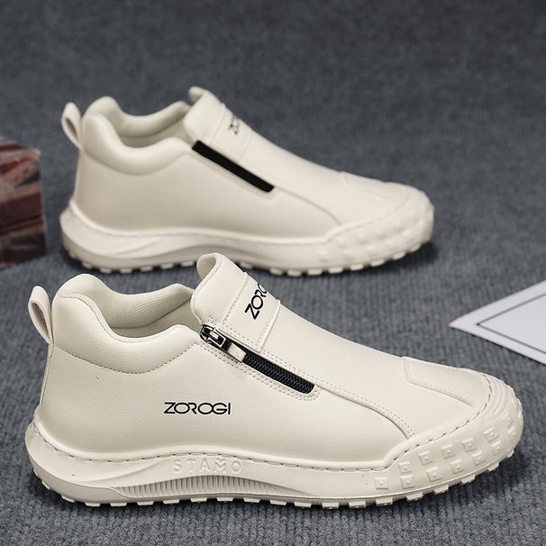 Men's Shoes New Style Sports Casual Leather Shoes Lazy One Step Wear Resistant Labor Protection Fashion Shoes_vogvips.com