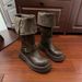 Two-Way Thick-Soled Over-the-Knee High For Women, British Style Belt Buckle Riding Boots, Melard Versatile Long Boots_vogvips.com
