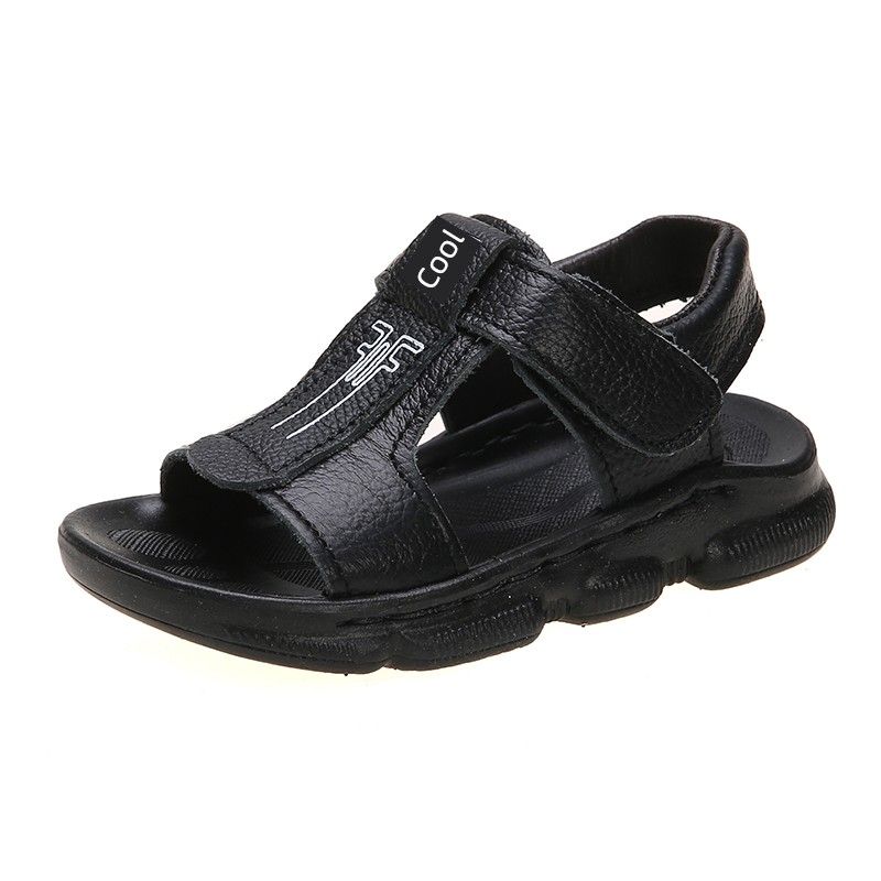 Genuine Leather Boys Korean Style Non Slip Soft Sole 1-6 Years Old Sandals_vogvips.com