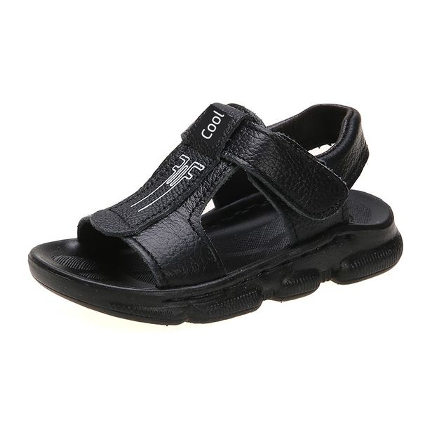 Genuine Leather Boys Korean Style Non Slip Soft Sole 1-6 Years Old Sandals_vogvips.com