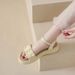 Sandals Female Outer Wear Versatile Flat Fairy Style With Skirt Sandals Word With Roman Women's Shoes_vogvips.com