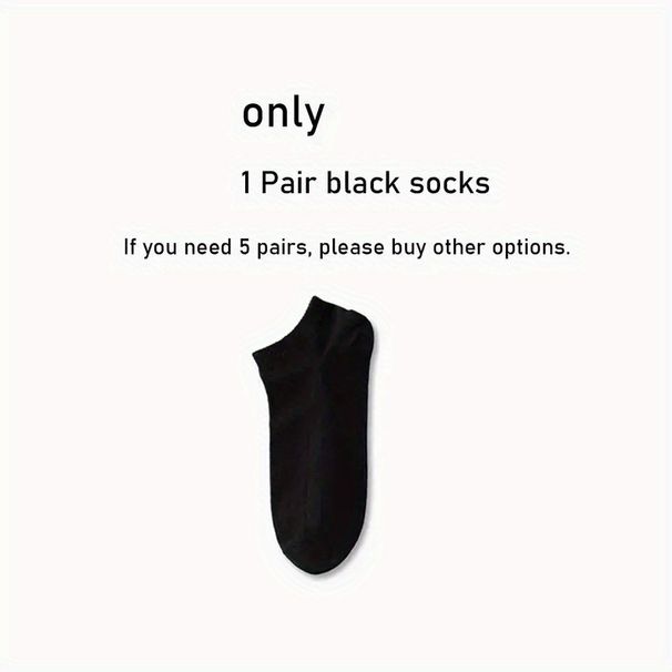 1/5/10 Pairs Of Unisex Breathable And Comfortable For Daily Solid Color Summer Socks_vogvips.com