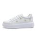 Women's Shoes Flower Embroidery Sports White Shoes Summer Women's Versatile Thick Soled Low Top Strappy Sneakers Eva_vogvips.com