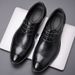 Blok Carved Trendy High-end New Formal Pointed Leather Black Business Wedding Shoes Men's Style_vogvips.com