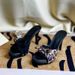 New Fashion Versatile One-strap Leopard Print Bowknot Sandals Women's Outdoor French High Heels_vogvips.com