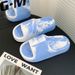 EVA One Strap Flip Flops Comfortable Non Slip Odor Resistant Soft Sole Summer Student Dormitories Home Use Shoes_vogvips.com