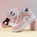 NEW Children Junior Roller Skate Kids Sneakers With Two 2024 Girls Wheels Adult Casual Boys Shoes_vogvips.com