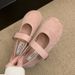 Suede Soft-soled Round-toe Shallow Single New Vintage French Gentle Fairy Mary Jane Shoes, Ballet Flats_vogvips.com