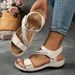 2026 Summer New Women's Sandals: Sporty, Lightweight, Comfortable, Large Size, Velcro Flat Sandals For Wholesale_vogvips.com