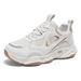 Spring New Breathable Mesh Men's Sports Trendy Versatile White Thick Bottom Dad Shoes Men_vogvips.com