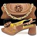 Women's shoe bag set open toe design exquisite big diamond buckle embellished fashion simple banquet style shoe bag_vogvips.com