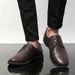 Euro Step Spring Groom Leather Wedding Youth Height Increasing Business Formal Handsome Matching Suit Brogue Men Shoes Black_vogvips.com