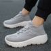 Cross-border Plus-size Fly-knit Elastic Sock Mesh Shoes, Versatile Trendy Thick-soled Height-increasing Casual Sports_vogvips.com