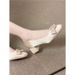Elegant Satin Bow Pumps For Women - Soft Cushioned Low Heel Dress Shoes With Comfortable Round Toe_vogvips.com