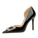 638-K32 European And American Style Party High-heeled Shoes, Thin Heel, Patent Leather, Shallow Cut, Pointed Toe, Side_vogvips.com