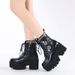 New Women's Knight Embroidered Platform Shoes Heel Height Increasing Thick Sole Petite Martin Boots_vogvips.com
