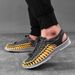 Men’s Shoes Summer New Men's Woven Casual Couple Sandals Men's Trendy Seaside Beach Shoes Roman Large Size Slippers_vogvips.com