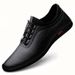 Round Head Men's Soft Sole Lace-up Men's Casual Shoes Driving Men's Shoes_vogvips.com