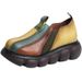 2025 Autumn New British Style Ethnic Color Block Casual For Women With Thick Soles, Versatile Soft Sole Women's Shoes_vogvips.com