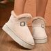 Women's Shoes Large Size Mid Tube Snow Boots For Women Autumn And Winter New Style Slip On Warm Large Cotton Snow Boots For Women_vogvips.com