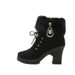 2013 Winter New Rhinestone High Chunky Heel Fur Short Fleece Lined Martin Boots Women Plus Size Shoes_vogvips.com