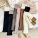 Unisex Knit Leg Warmers With Color Block Design, High-Quality Wool Blend For Year-Round Comfort, Fashionable And Versatile For Casual & Outdoor Wear_vogvips.com