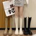 2023 Winter New Fleece-Lined Over-the-Knee Long For Women British Style Riding Slimming Flat Thick-Soled High Boots_vogvips.com