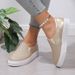 Flat Bottomed Versatile Sequin Casual Board Shoes For Summer And Autumn 2023, New Oversized Elastic Band, One Foot_vogvips.com