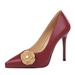3255-H73TP Banquet Heels Stiletto Shallow Mouth Waterproof Platform Pointed Toe Flower Decoration Elegant High Heel_vogvips.com