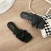 Fairy Style Slippers For Women New 2022 Summer Outdoor Korean Version Simple Thin Strap Square Toe Flat Beach Sandals_vogvips.com