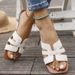 2025 Summer New Solid Color Lightweight Square Open-toed Casual Slippers Women's Flat Sandals_vogvips.com