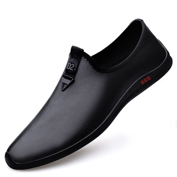 Men's Casual Leather Shoes Soft-soled Lazy Beanie Shoes Men's Dad Shoes_vogvips.com