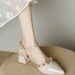 Backless Open-toe Sandals For Women 2025 Summer New Rivet High-end Niche French Style Pointed Toe Chunky Heel High Heels_vogvips.com