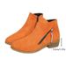 Women's Shoes Thick Bottom Solid Color Pointed Side Zipper Martin Boots For Women 2025 Spring And Autumn New Short Tube Women's Boots_vogvips.com